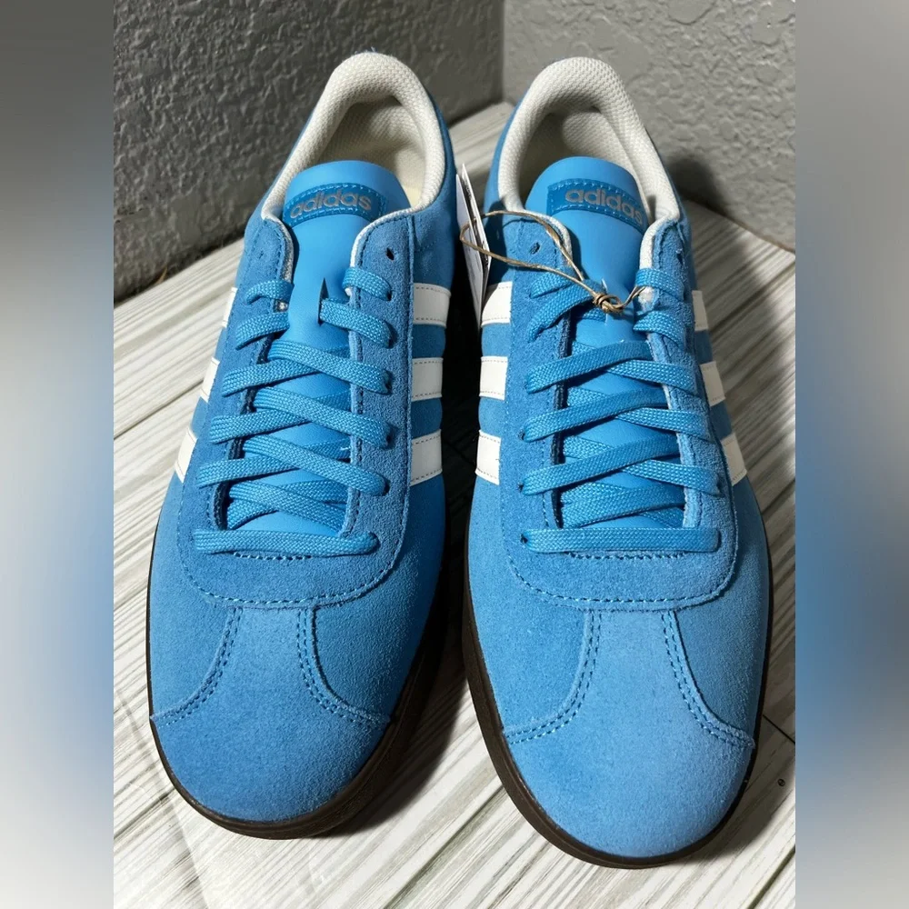 Adidas VL Court 2.0 Semi Blue Burst men’s sneakers shoes size 8.5 JIO496 lace up